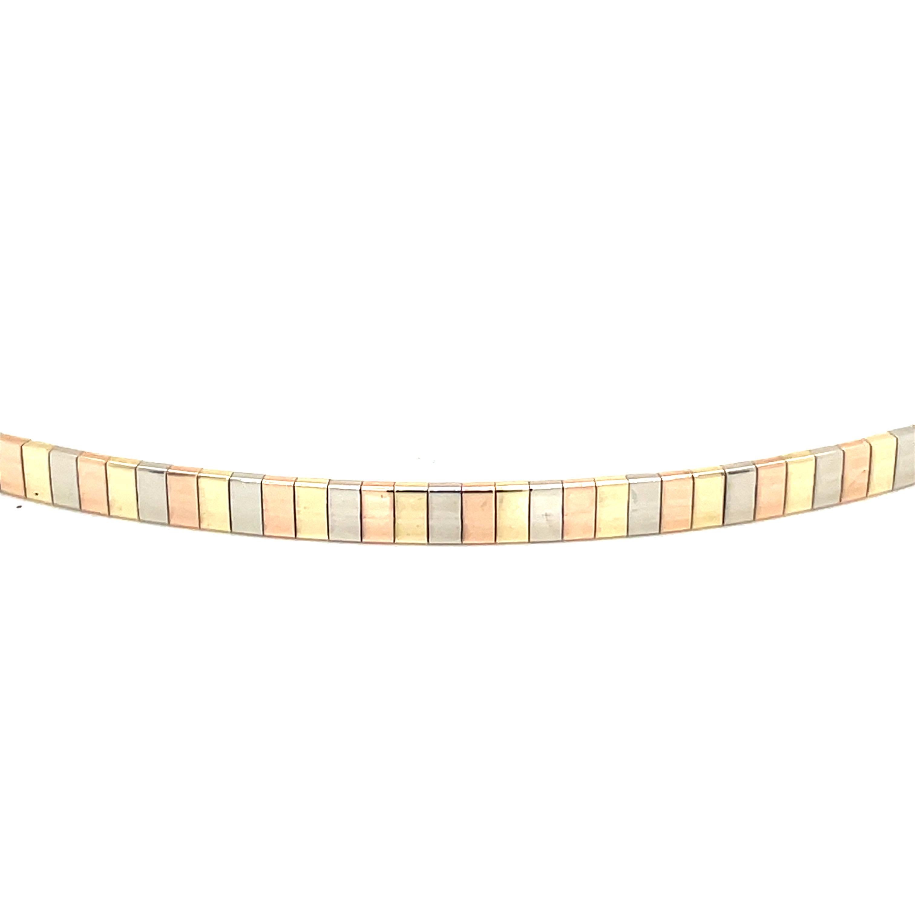 14k tri color gold bracelet