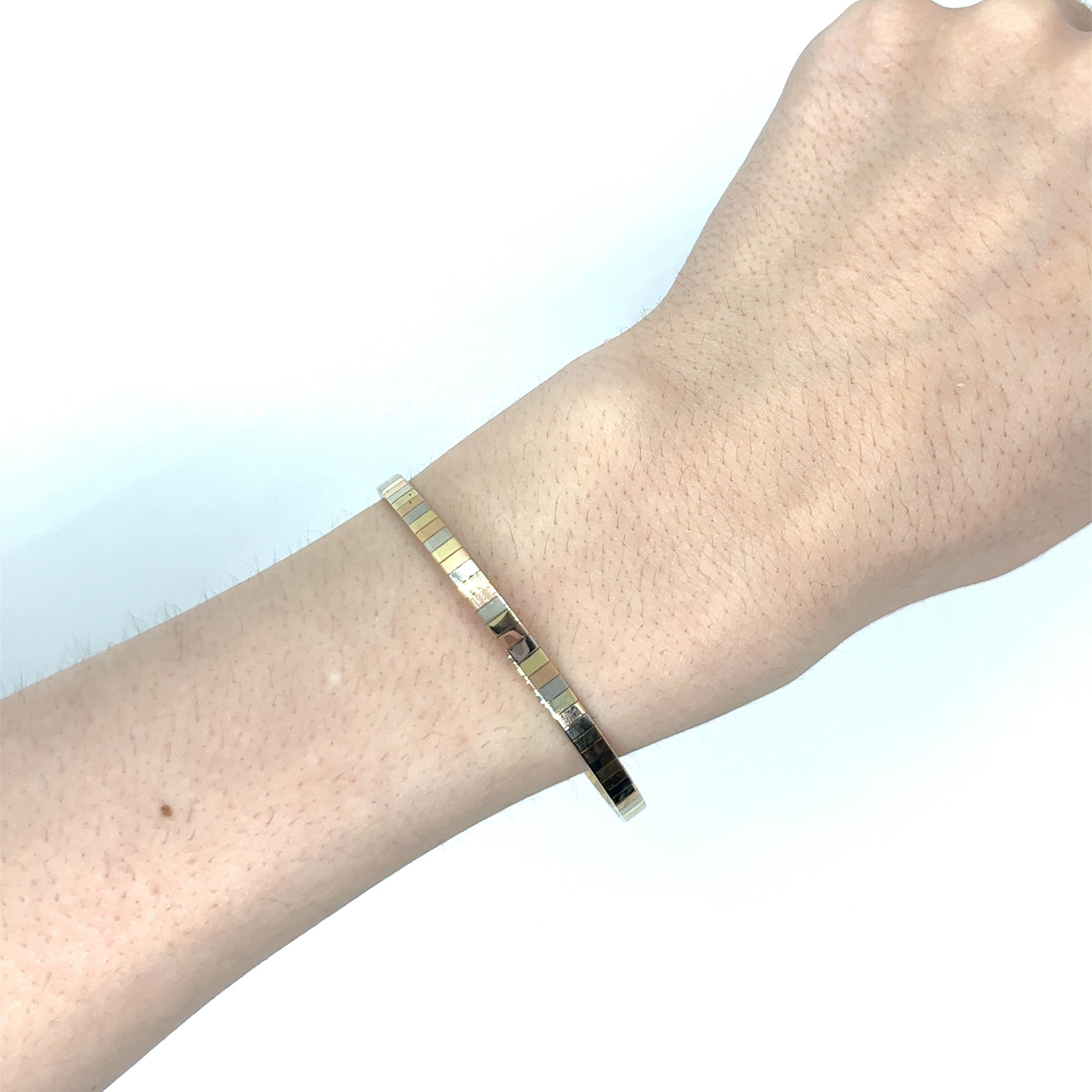 14k tri color gold bracelet
