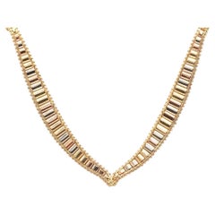Collar tricolor vintage 14k
