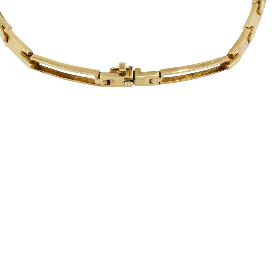 Vintage 14k Two-tone Gold Diamond Necklace In Good Condition For Sale In Beverly Hills, CA