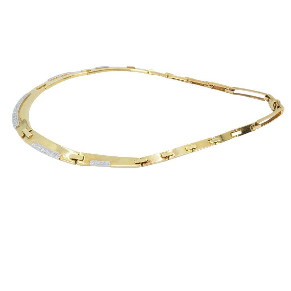 Vintage 14k Two-tone Gold Diamond Necklace For Sale 2