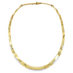 Vintage 14k Two-tone Gold Diamond Necklace