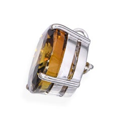 Vintage 14k White Gold 12.22ct Chrysoberyl Pendant