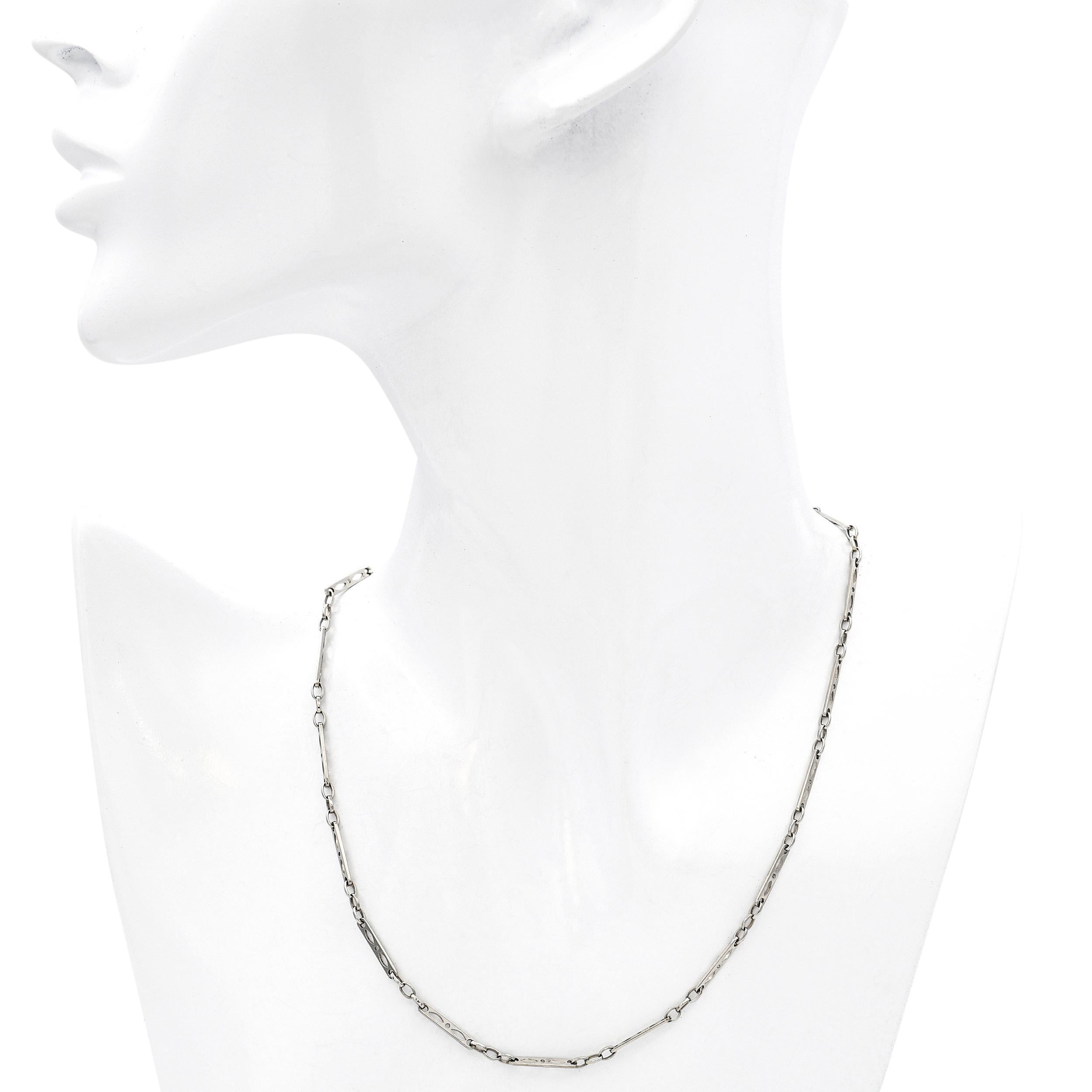 Vintage 14k White Gold 15