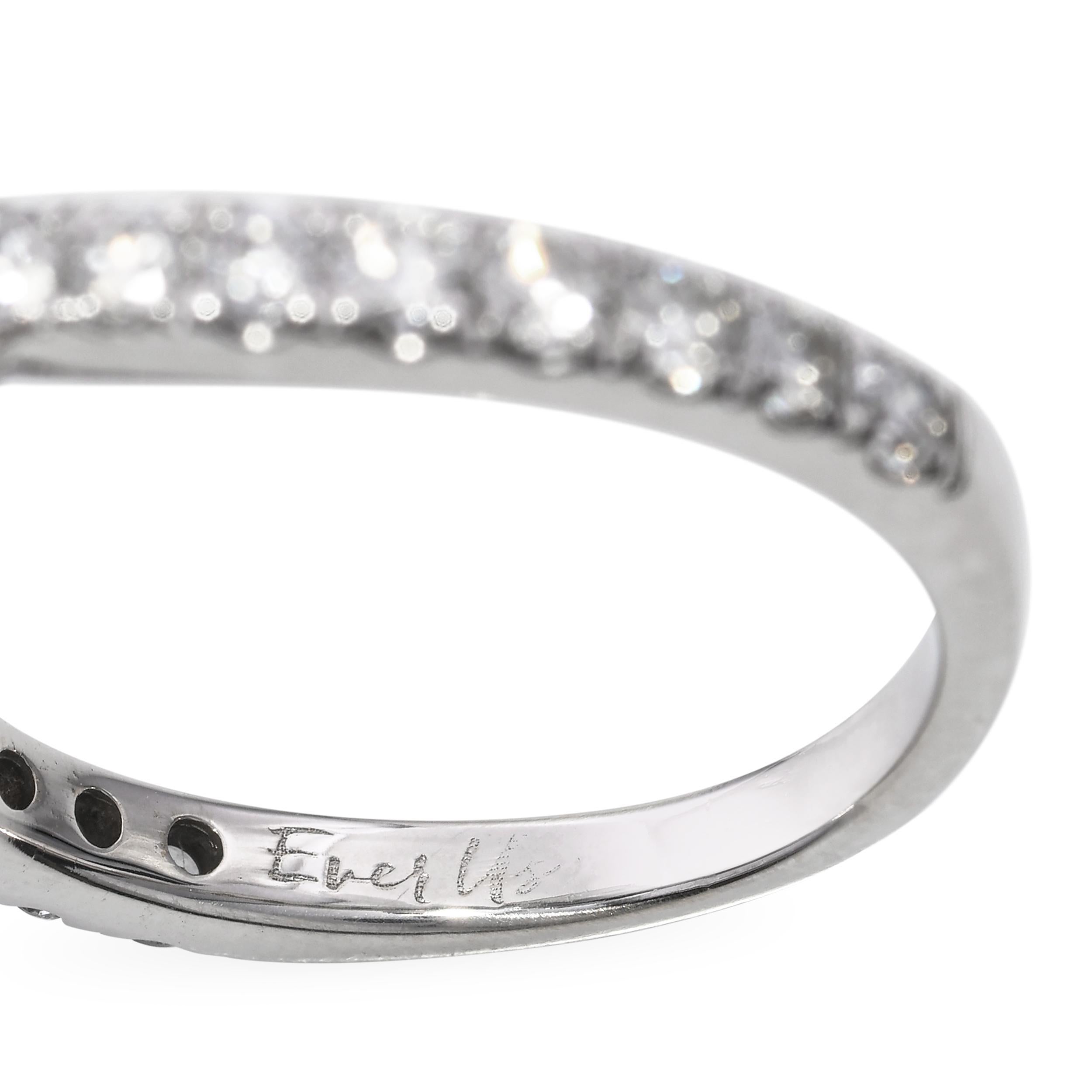 Anillo vintage Toi Et Moi de oro blanco de 14k con 1,95 tcw de diamantes Bypass en venta 2