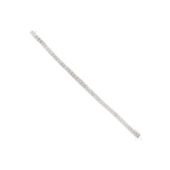 Vintage 14K White Gold 4.5 Carat Channel Set Tennis Bracelet