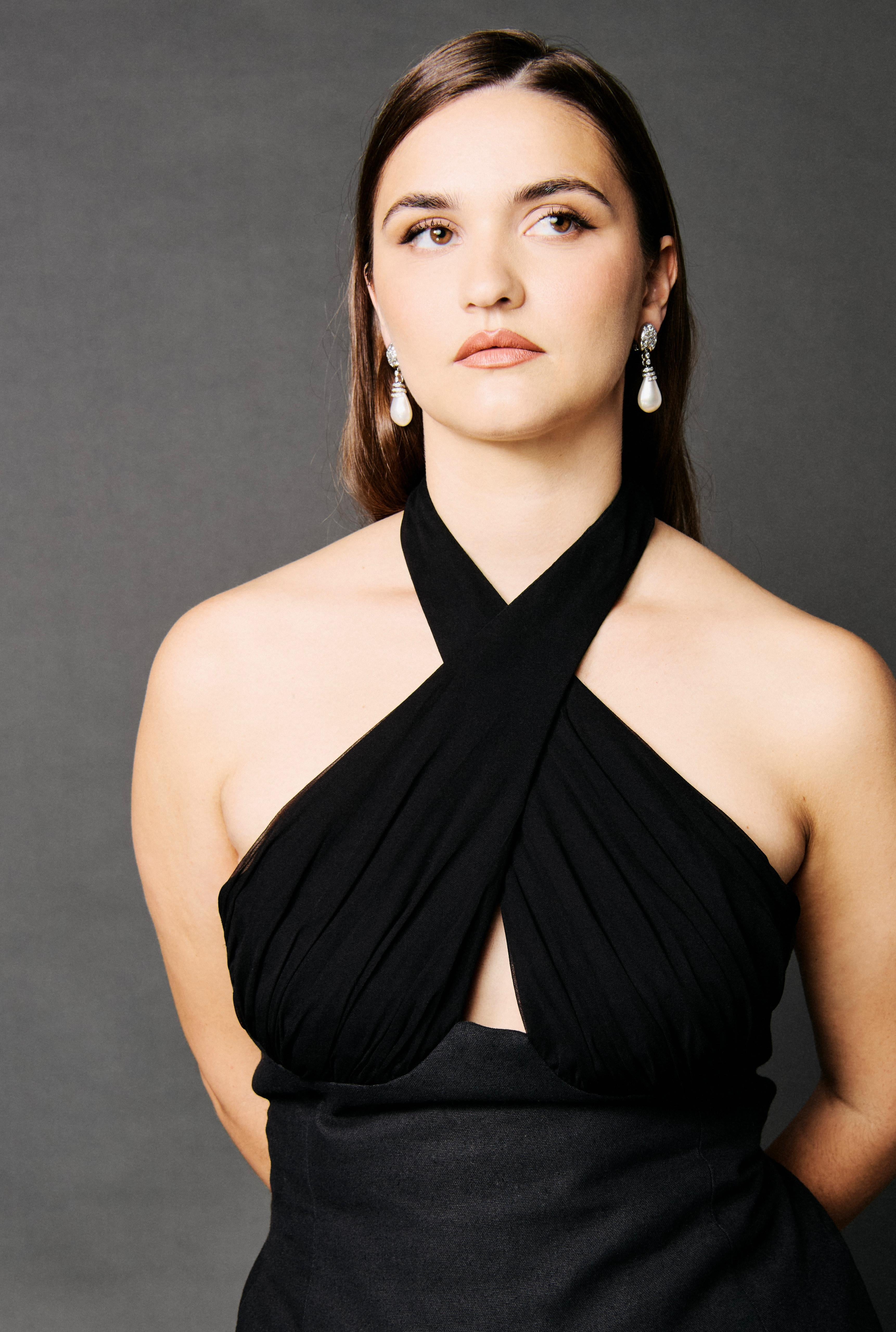 Vintage 14K White Gold Baroque Pearl and Diamond Drop Earrings For Sale 4