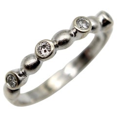 Vintage 14K White Gold Diamond Bubble Ring