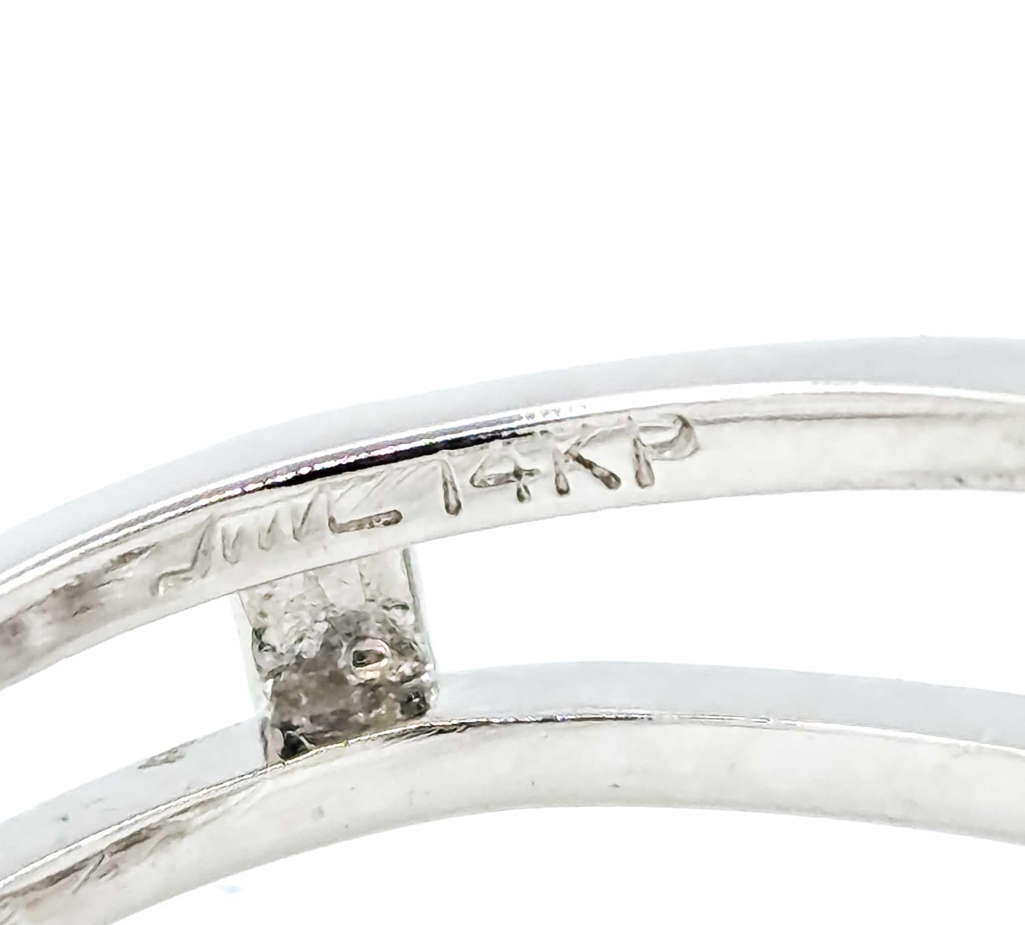 Anello vintage con diamanti in oro bianco 14k in vendita 5