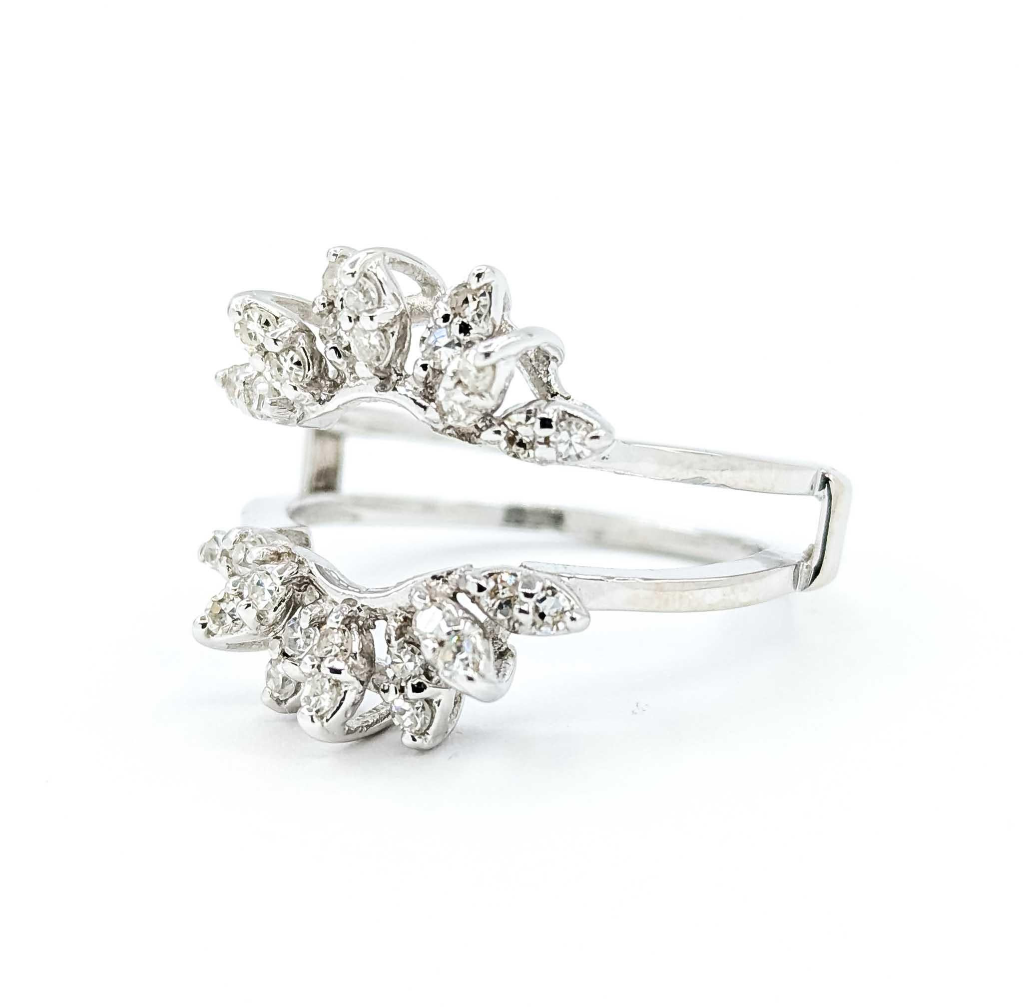 Contemporaneo Anello vintage con diamanti in oro bianco 14k in vendita