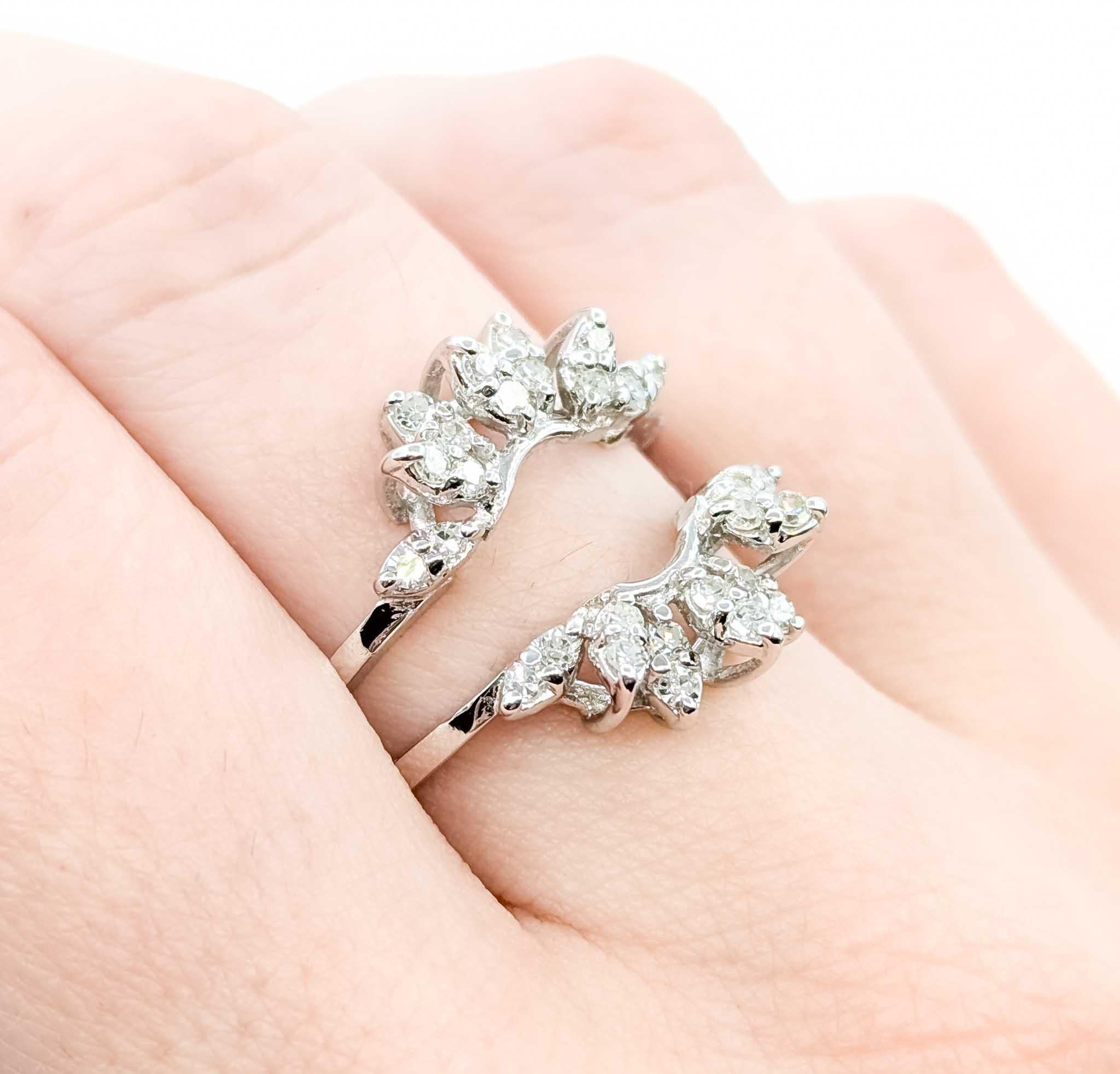 Anello vintage con diamanti in oro bianco 14k In condizioni ottime in vendita a Bloomington, MN