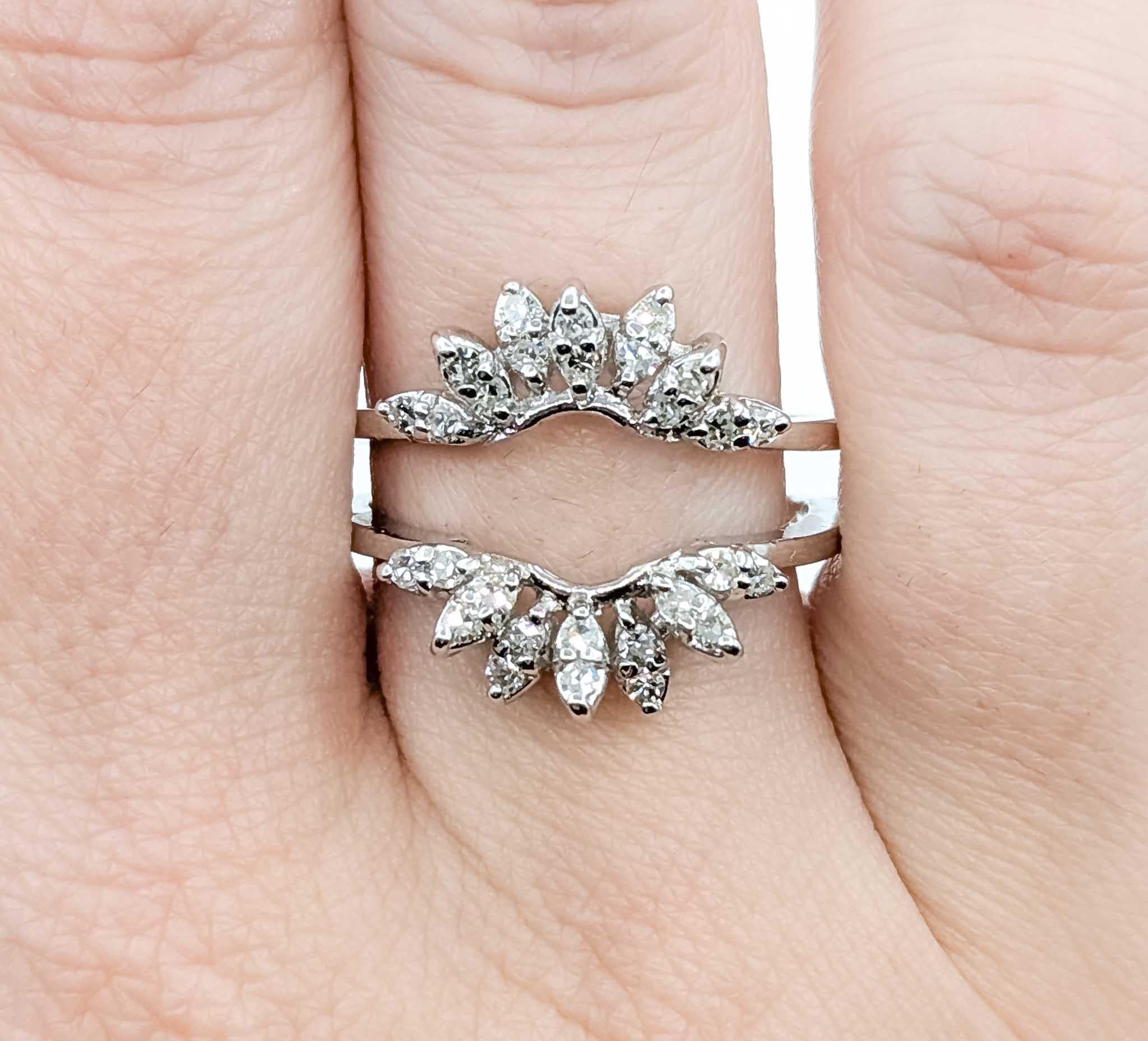 Donna Anello vintage con diamanti in oro bianco 14k in vendita