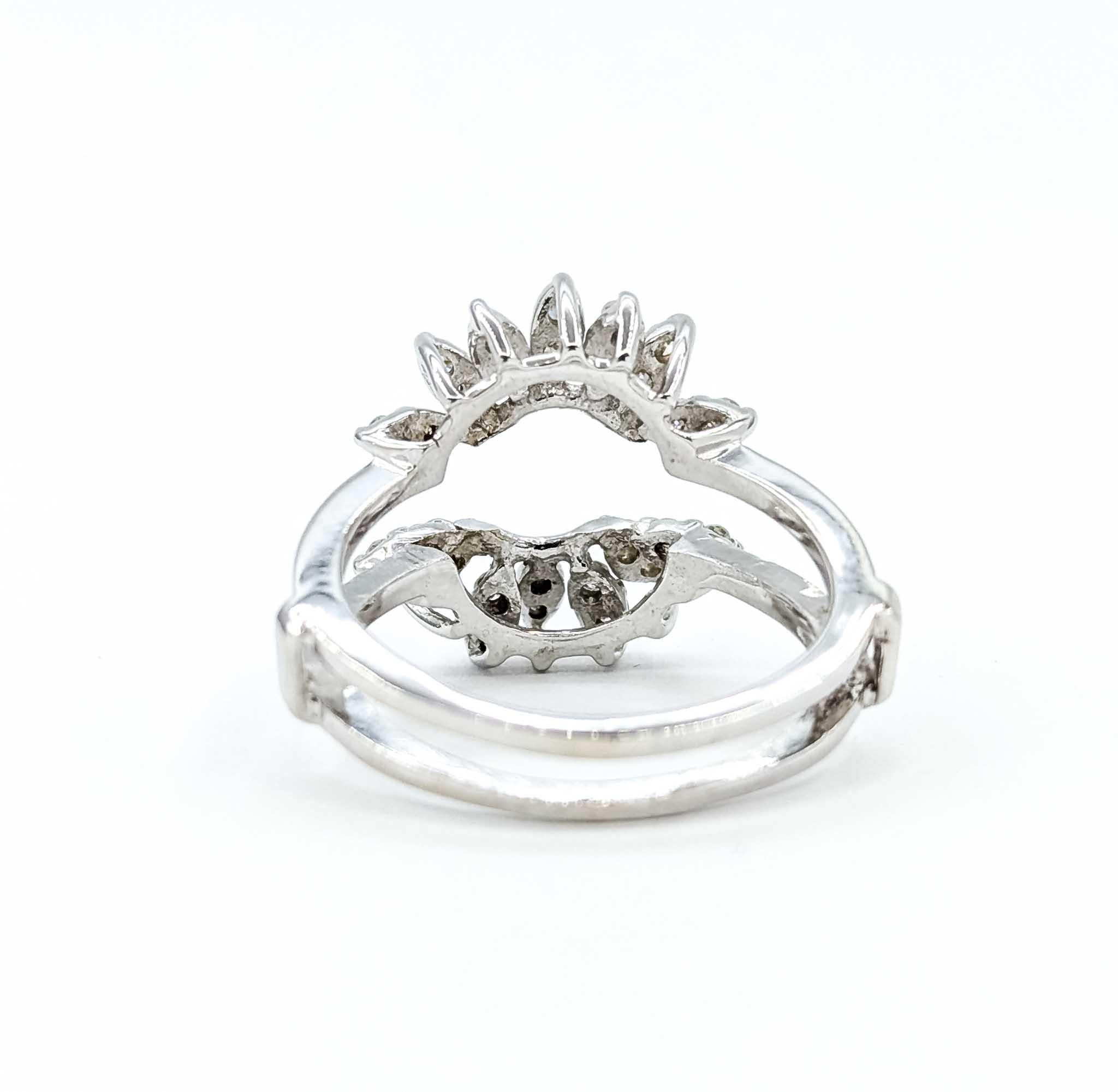 Anello vintage con diamanti in oro bianco 14k in vendita 3