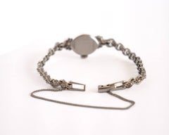 Vintage 14k White Gold Embellished Bulova Watch