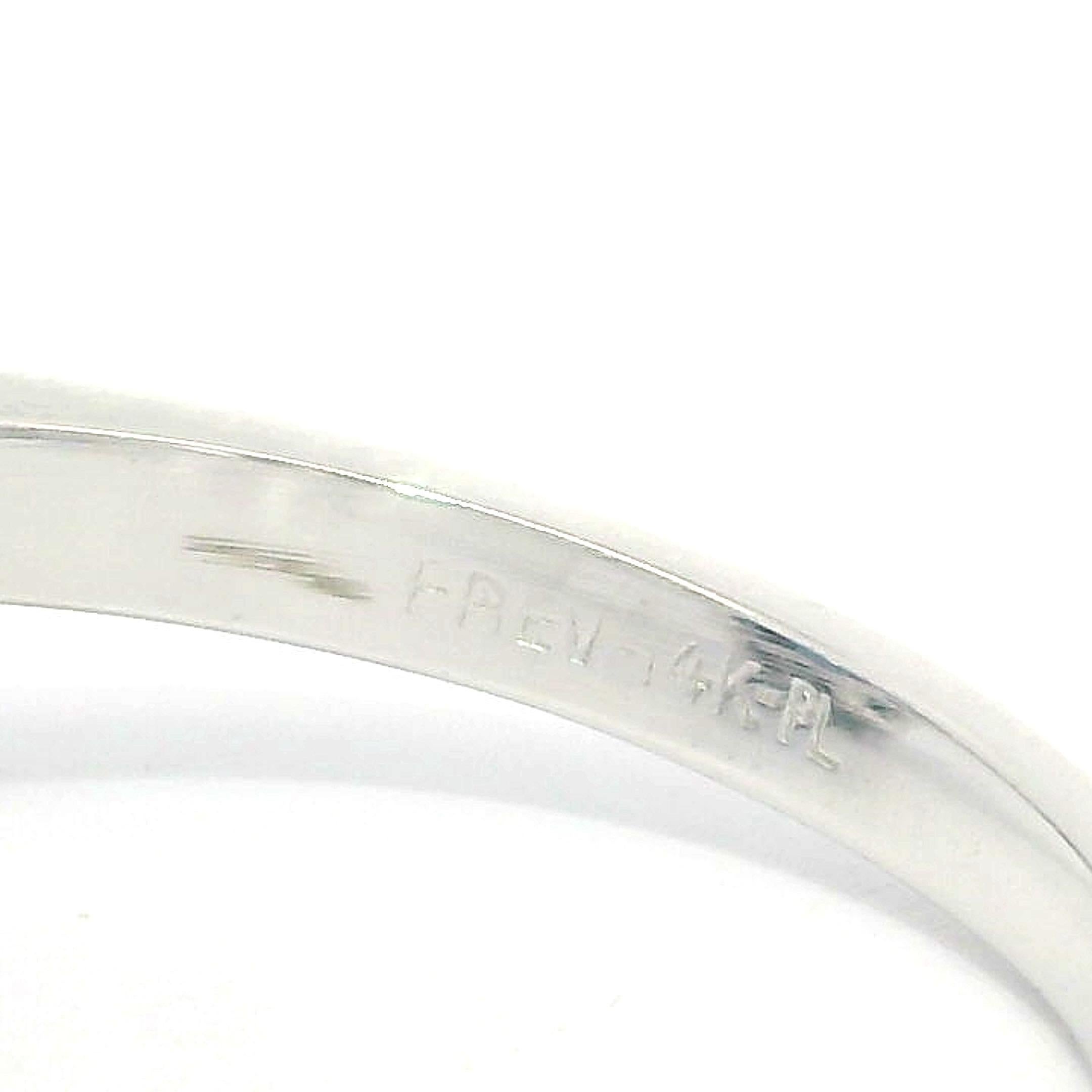 Vintage 14k White Gold GIA 5.32ct No Heat Ceylon Octagonal Sapphire Diamond Ring For Sale 2