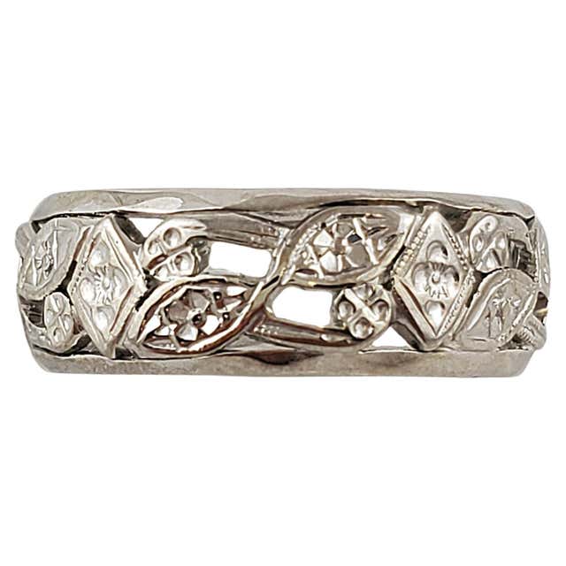 Customizable Flower Leaf Ring W Filigree Design W Diamonds and 14k ...