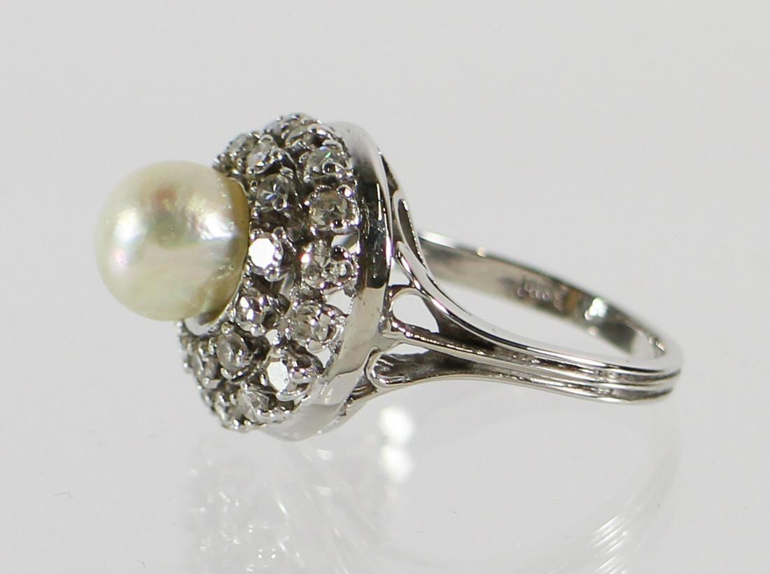 vintage pearl engagement ring
