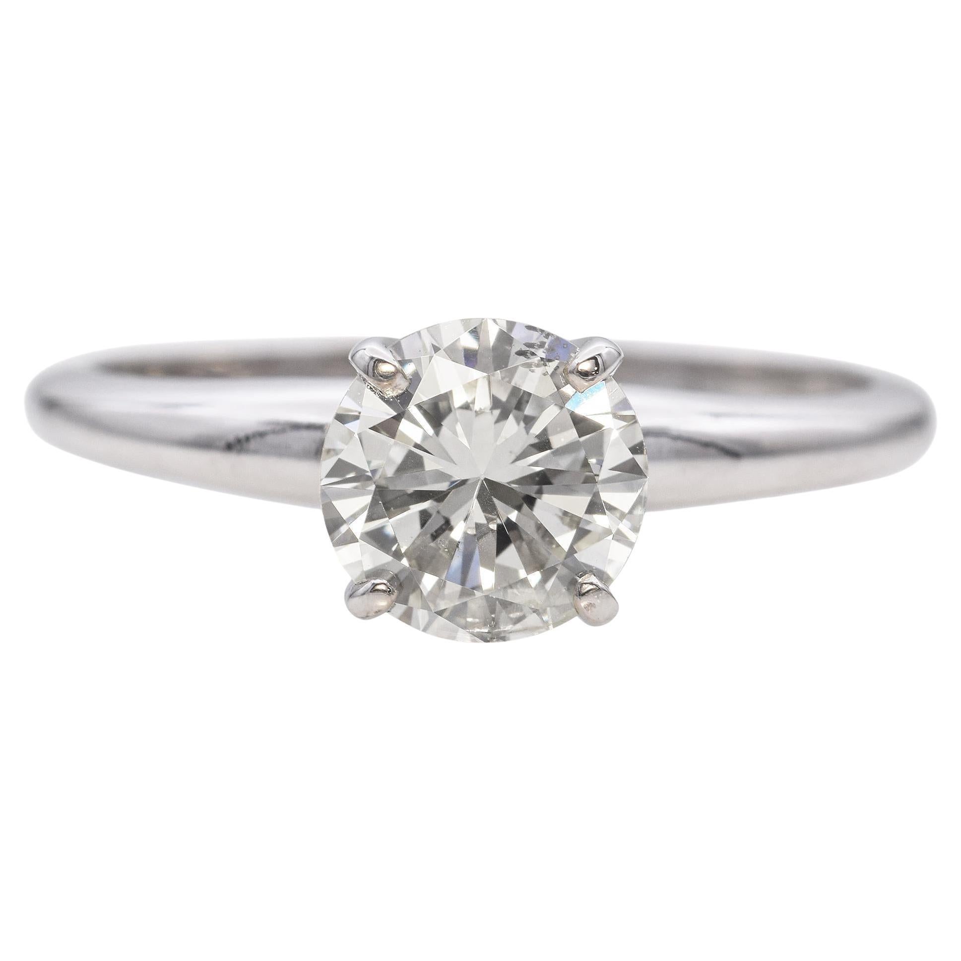 Vintage 14k White Gold Solitare Ring