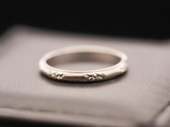 Vintage 14K White Gold Wedding Band Size 4.5