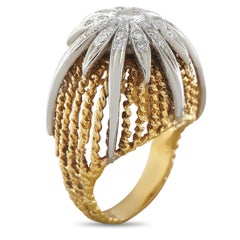 Vintage 14K Yellow Gold 0.48ct Diamond Dome Ring MF08-063026