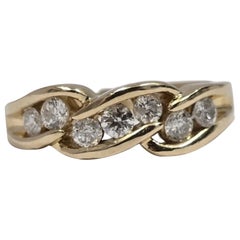 Vintage 14K Yellow Gold 0.70tcw Diamond Band Ring