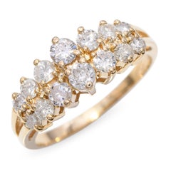 Vintage 14k Yellow Gold 0.94tcw Diamond Wedding Band Ring