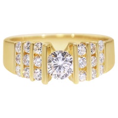 Vintage 14k Yellow Gold 0.94tcw J Si1 Diamond Ring