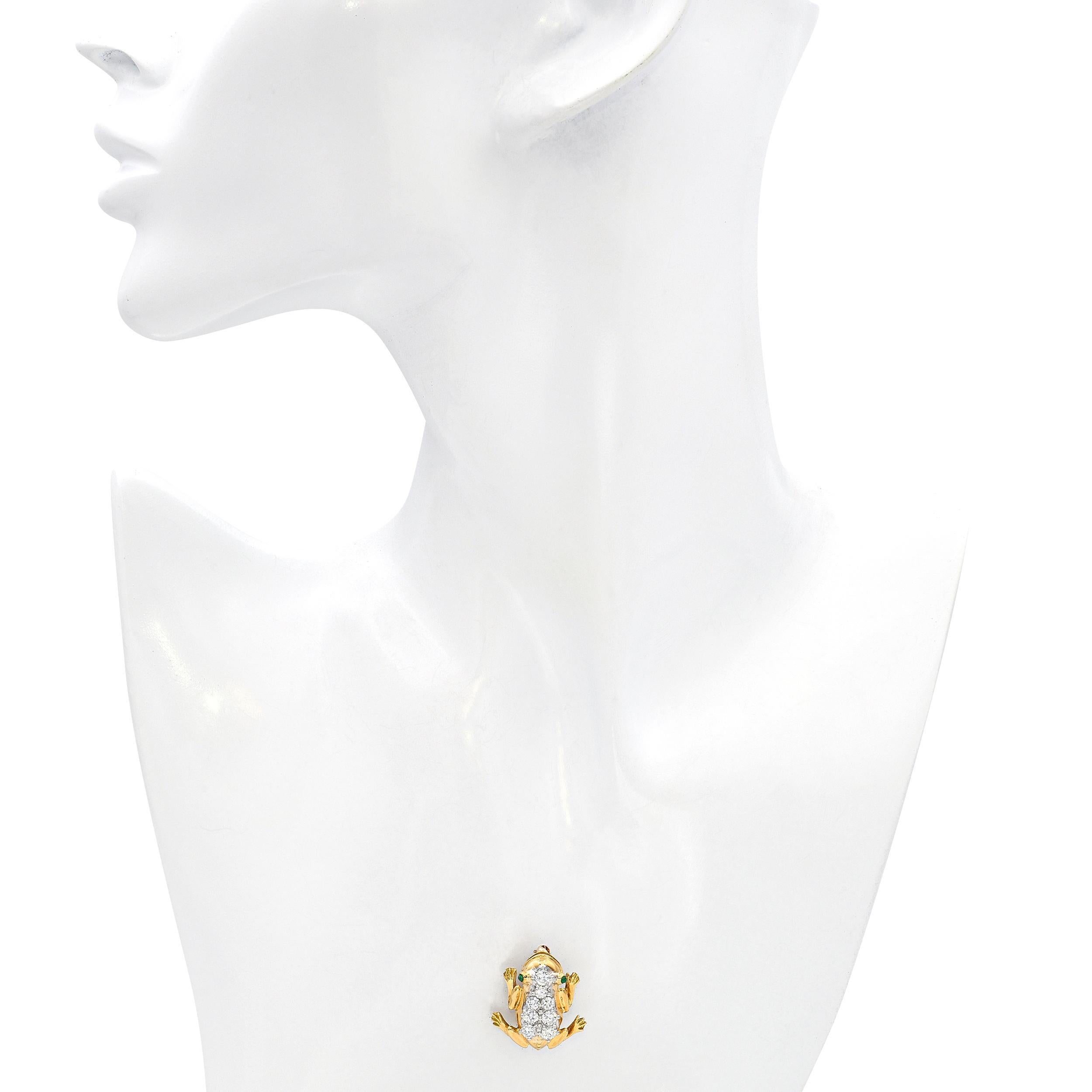 Taglio rotondo Vintage By in oro giallo 14k con diamanti da 0,95tcw in vendita