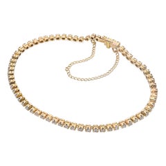 Vintage 14k Yellow Gold 1.08tcw Diamond Tennis Bracelet