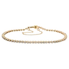 Vintage 14k Yellow Gold 1.08tcw Diamond Tennis Bracelet