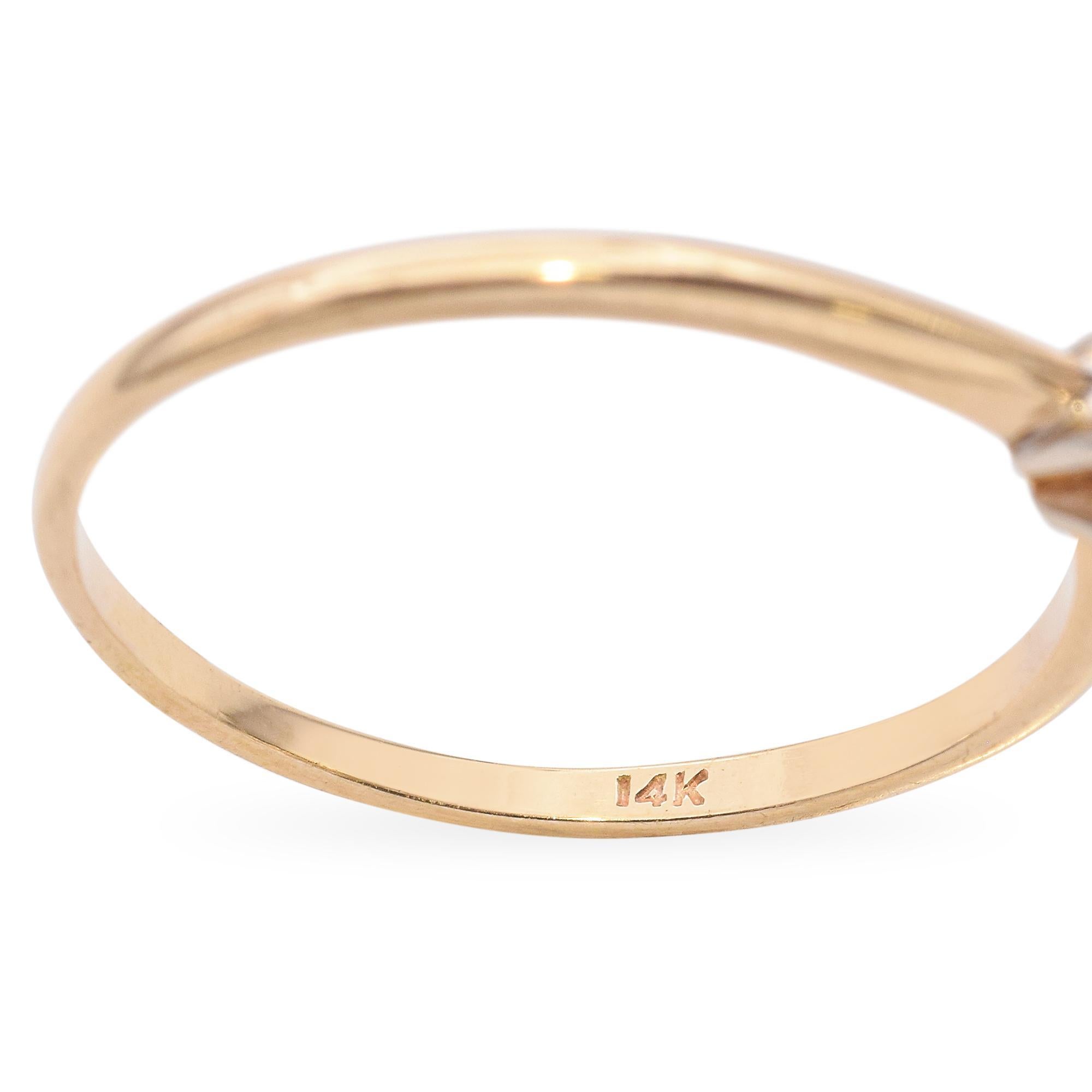 Solitär-Ring aus 14 Karat Gelbgold mit 1,25 Karat Diamant im Angebot 2