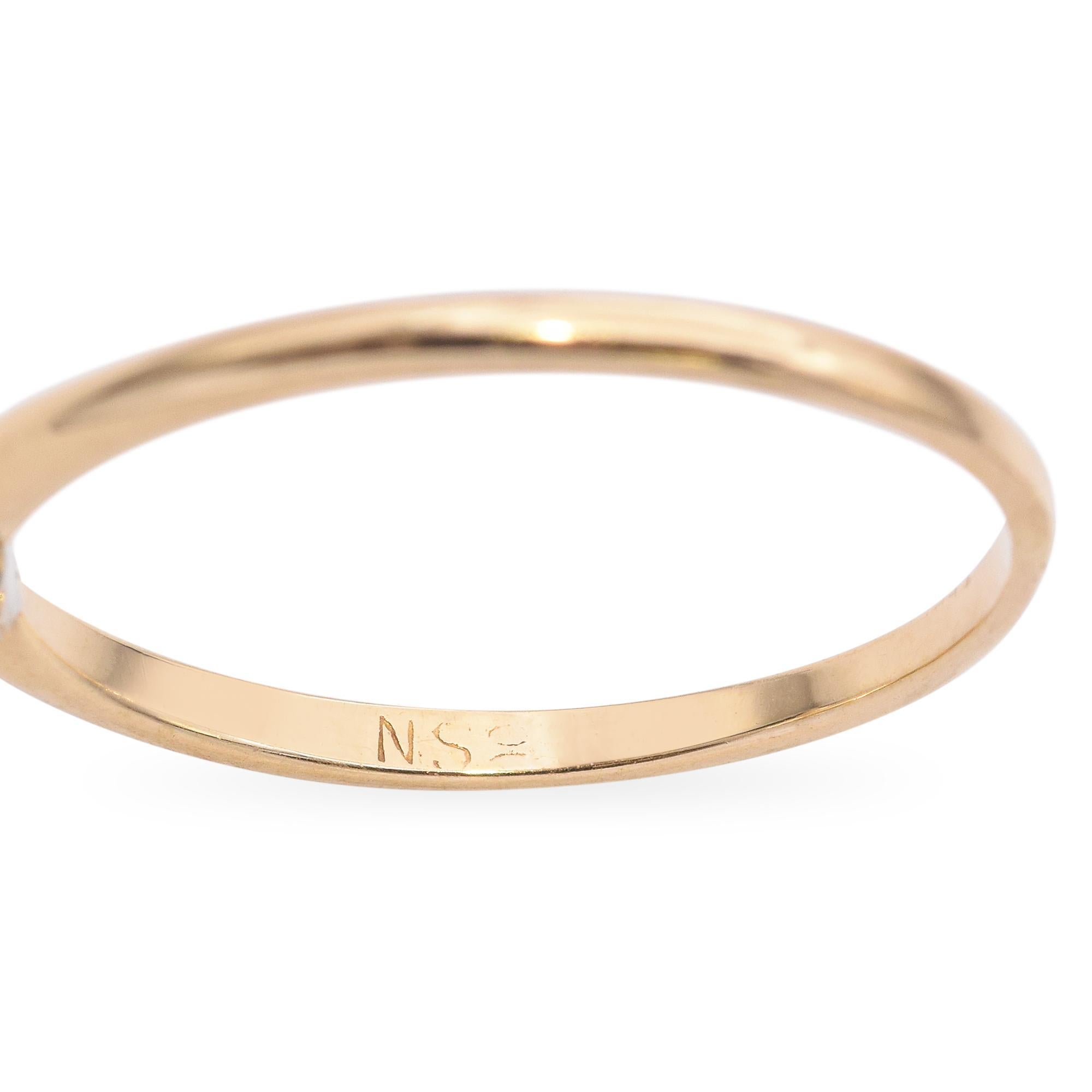 Solitär-Ring aus 14 Karat Gelbgold mit 1,25 Karat Diamant im Angebot 3