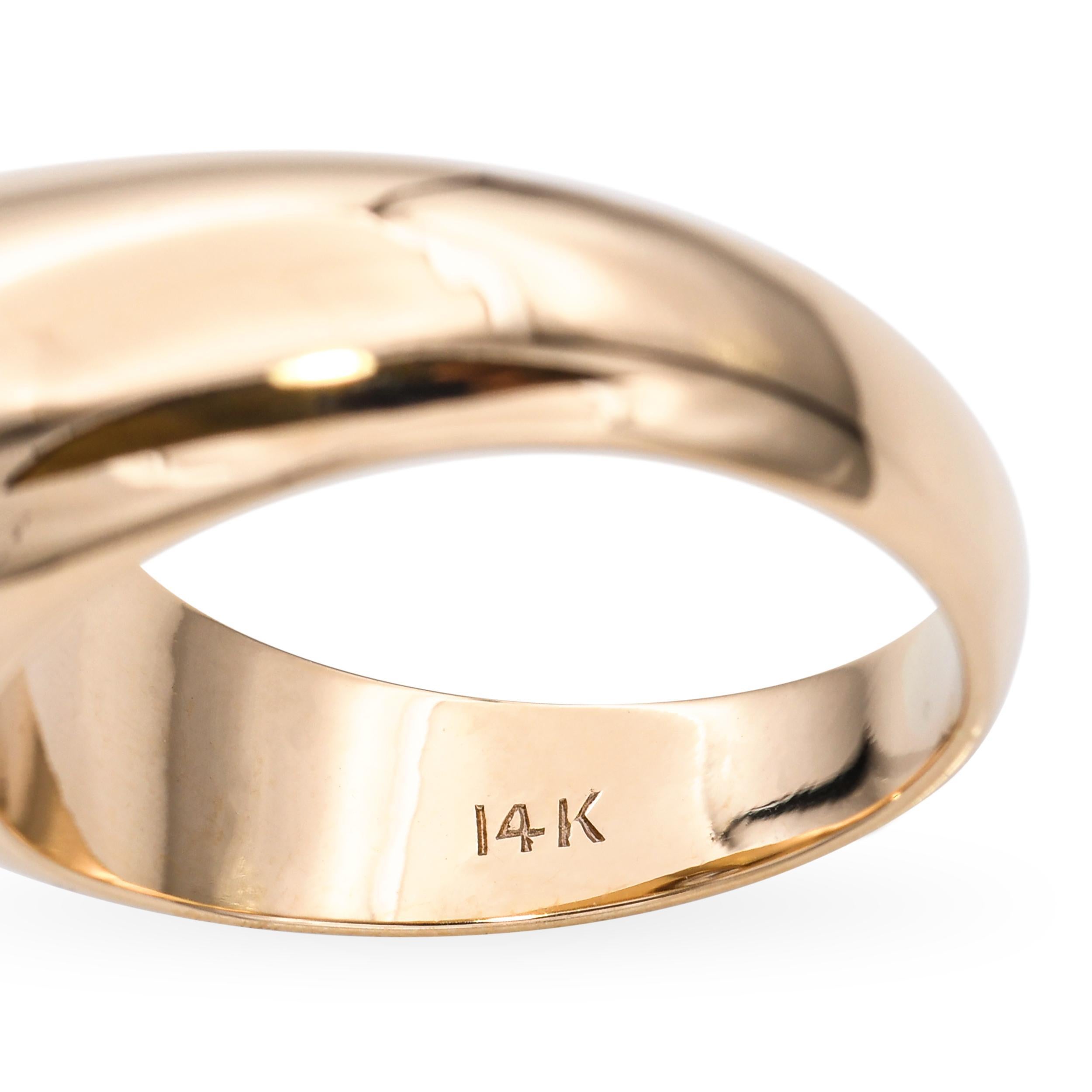 Anello vintage in oro giallo 14k da 1,2 carati Si1 K K.K. con diamante vecchio europeo in vendita 2