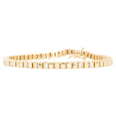Vintage 14k Yellow Gold 1.50 CTW Diamond Bracelet