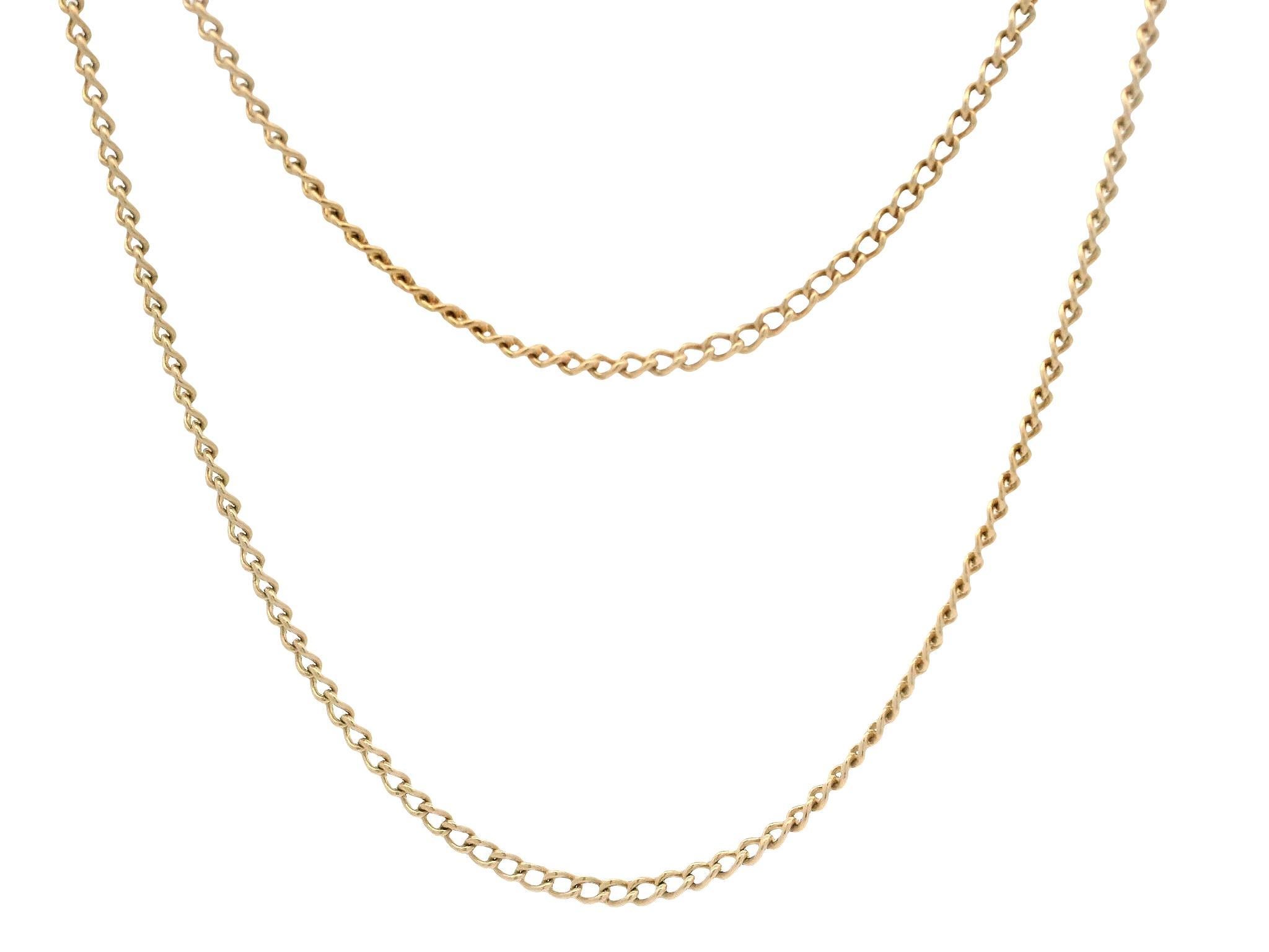 Vintage 14k Yellow Gold 1.53mm Curb Link 20