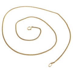 Collana vintage in oro giallo 14k da 1,5 mm A Link lunga 18 pollici