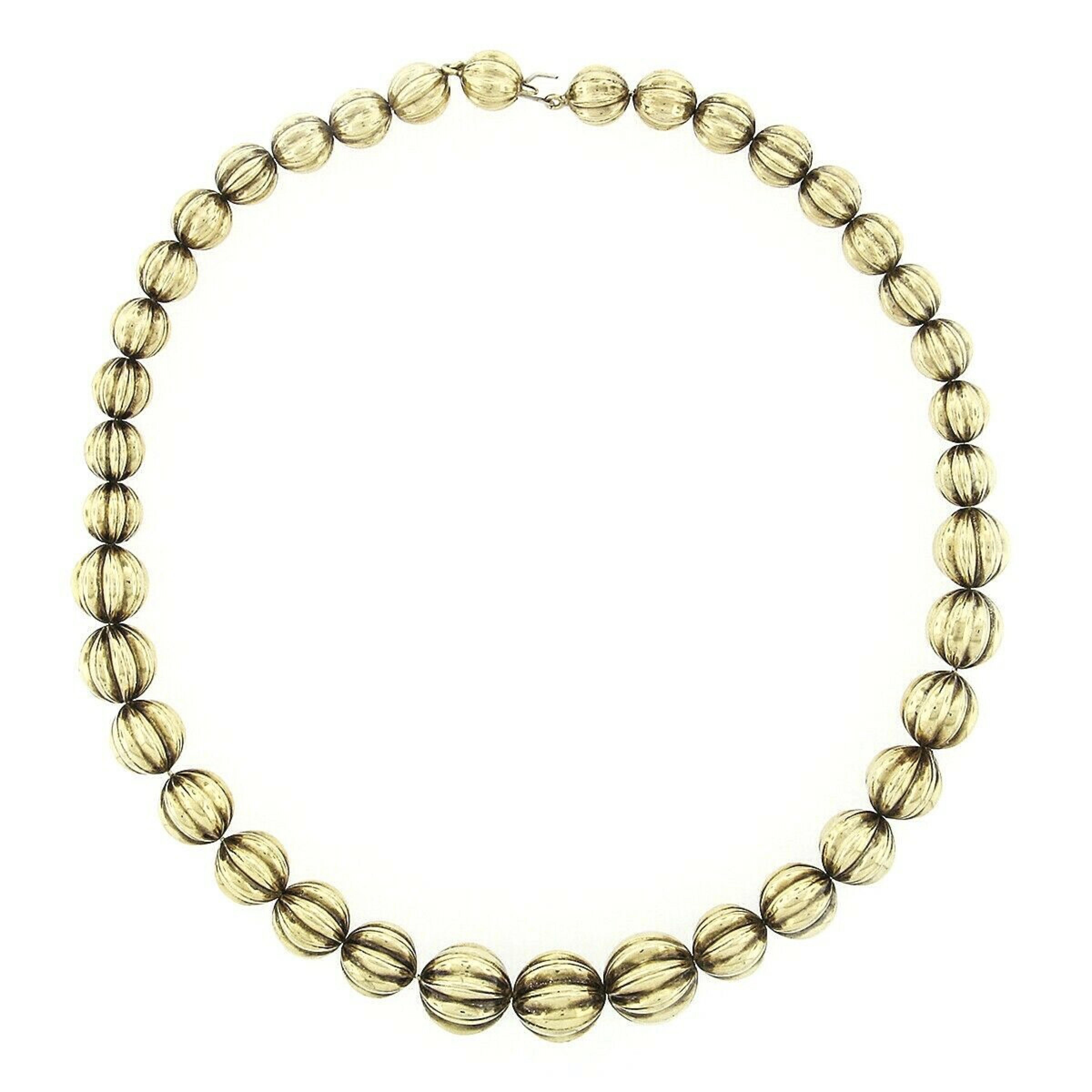 gold ball bead necklace