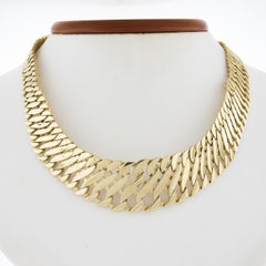 Vintage 14k Yellow Gold 16" Graduated Polished Figure 8 Infinity Link Necklace