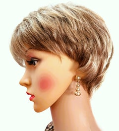 Vintage 14k Yellow Gold 2.02 Carat Fire Opal Post Dangle Earrings 6.78 Grams