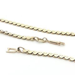 Vintage 14k Yellow Gold 2.8mm "S" Link Chain Necklace Push Hook Clasp