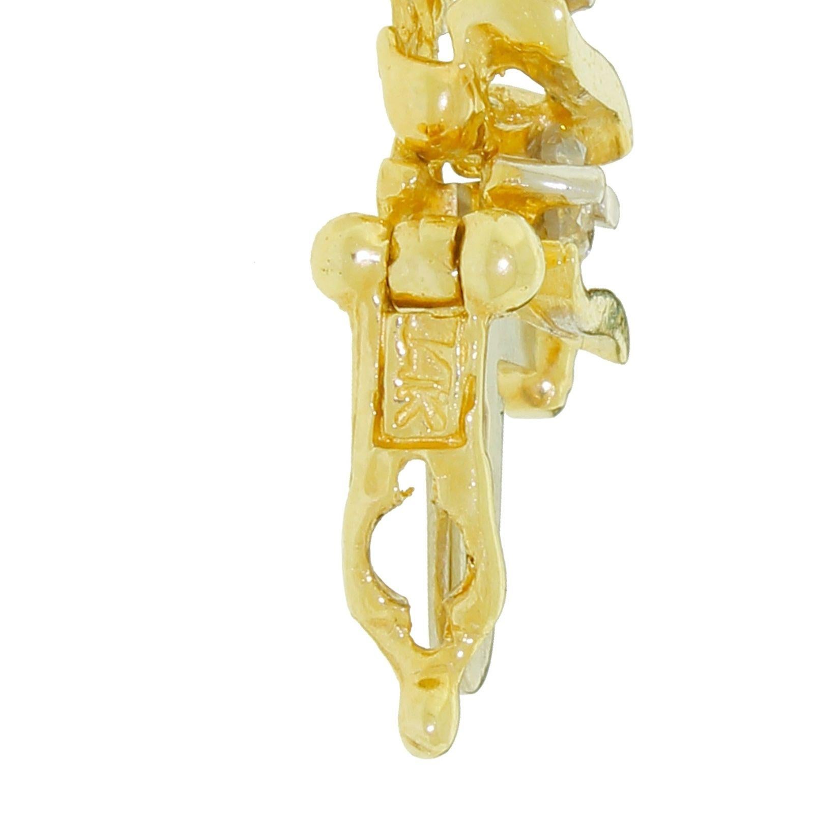 vintage gold diamond tennis bracelet