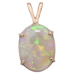Vintage 14k Yellow Gold 3.87ct Australian Opal Pendant
