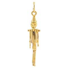Vintage 14K Yellow Gold 3D Pinocchio Puppet Charm