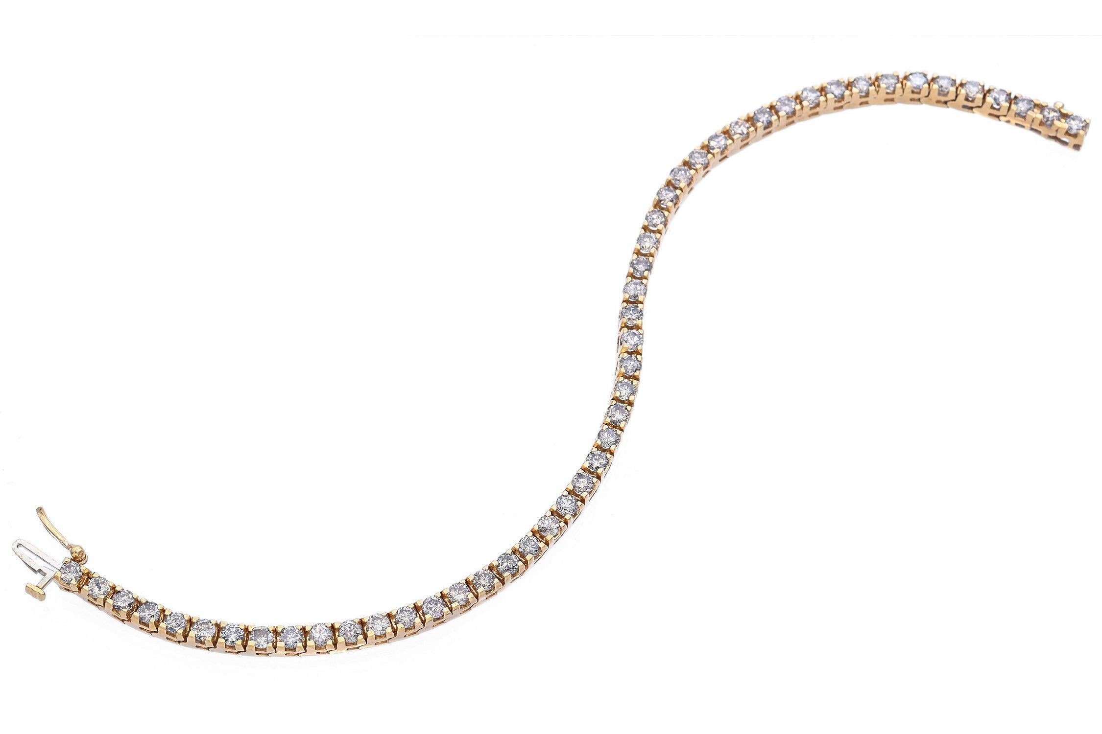 Gewicht: 13,2 Gramm
Stein: 5,00 tcw Champagne I Diamanten
Größe des Armbands: 7