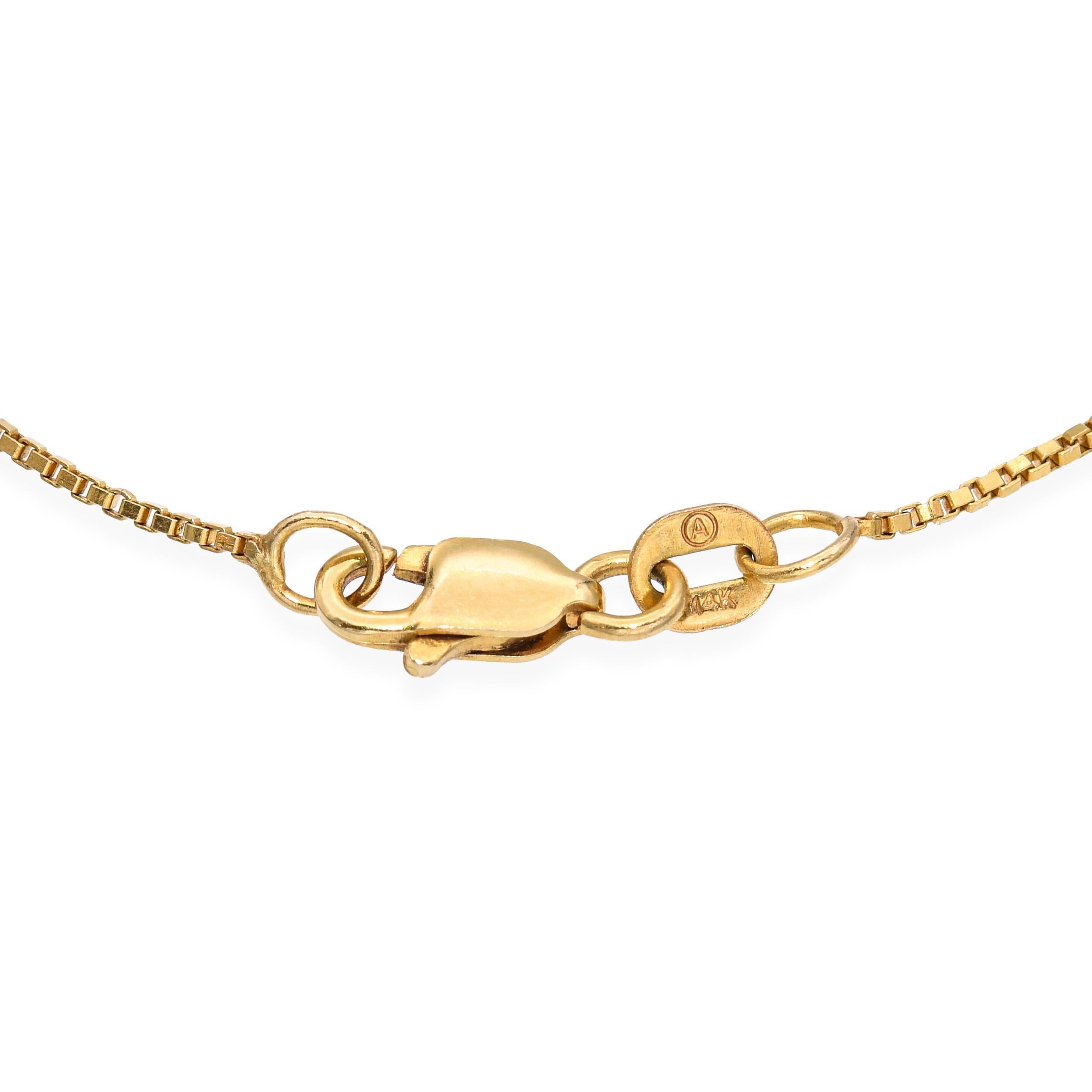 Vintage By in oro giallo 14k, collana con ciondolo a sfera con peridoto da 6,01 carati in vendita 1