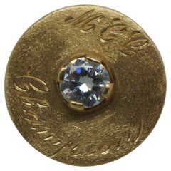 Vintage 14k Yellow Gold & .7ct Diamond Golf Tennis Championship Jewelry