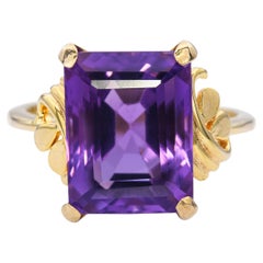 Vintage 14k Gelbgold Amethyst Ring