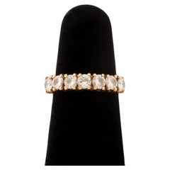 Vintage 14K Yellow Gold and Seven Diamond Wedding Band