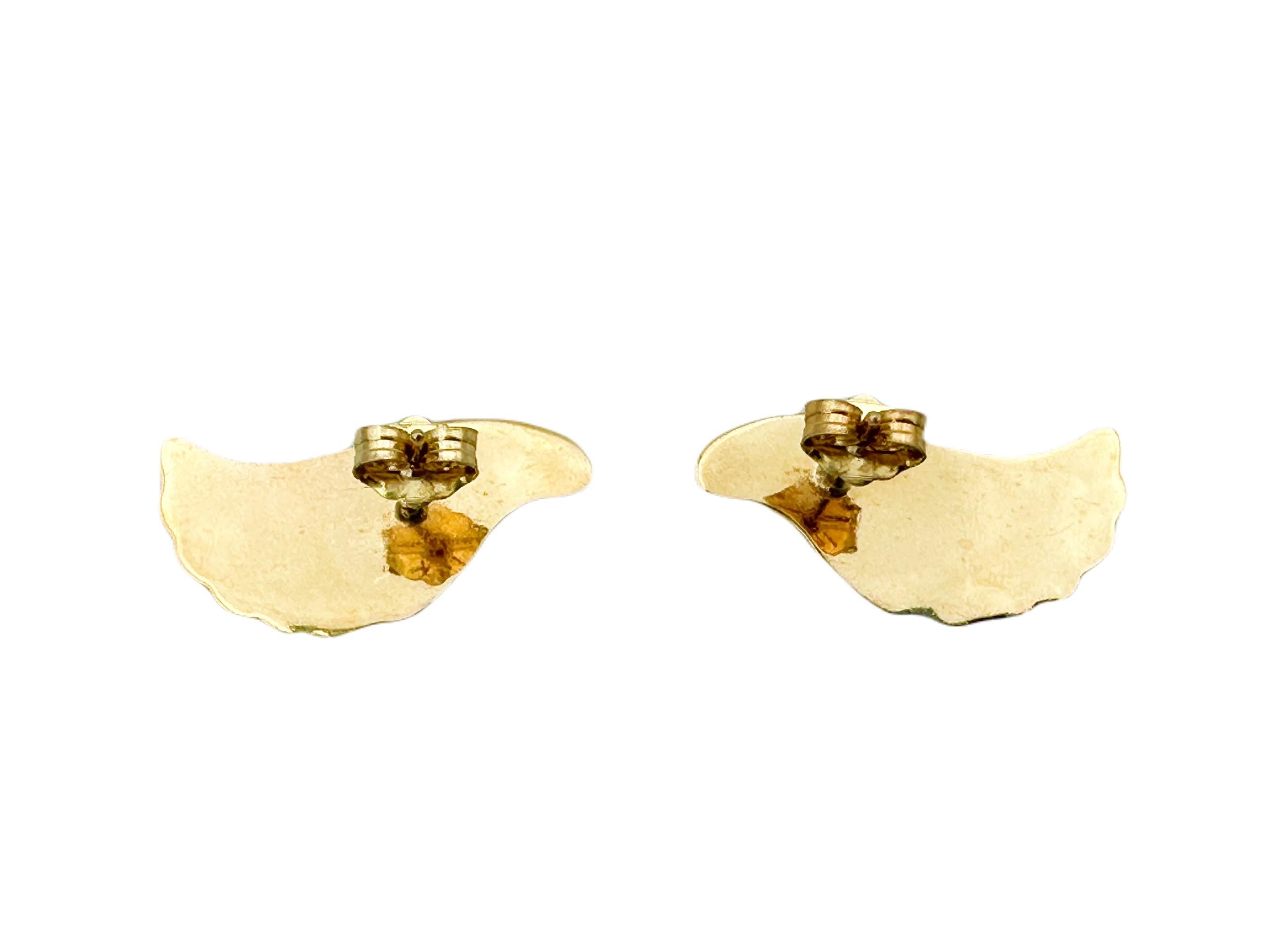 gold angel wing earrings