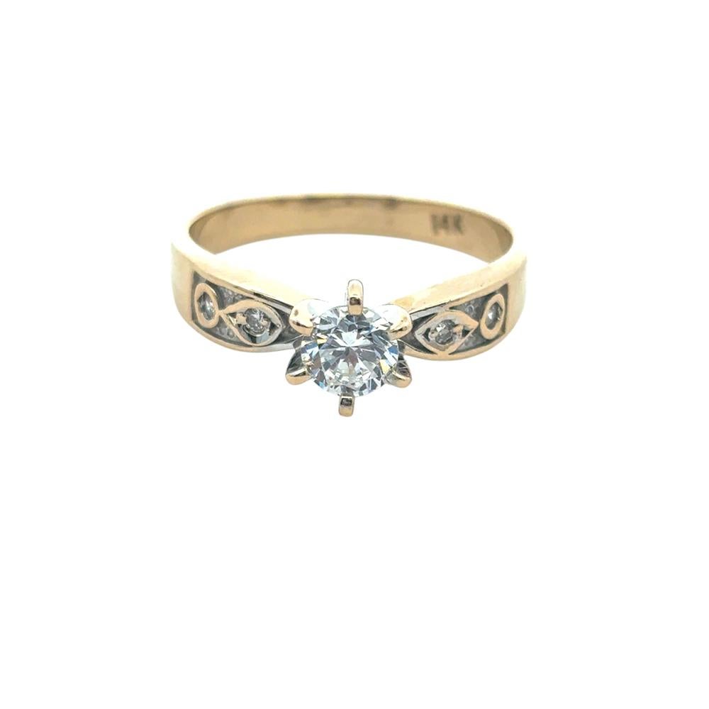 Bague Vintage en or jaune 14k approx. 0.40ct Diamant rond naturel

Cette magnifique bague en or avec un diamant de 0,40ct est en excellent état et est prête à être expédiée !

MATERIAL : Or jaune 14k
Détails du diamant : Cette bague est ornée d'un